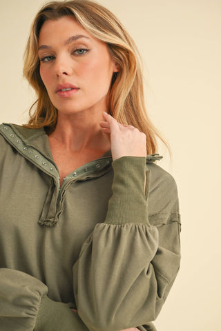 Tamika Henley Sweatshirt | Multiple Colors