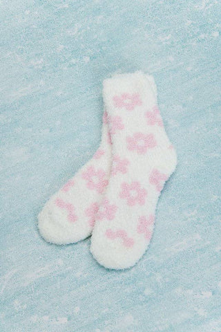 Fleece Plush Daisy Fuzzy Socks