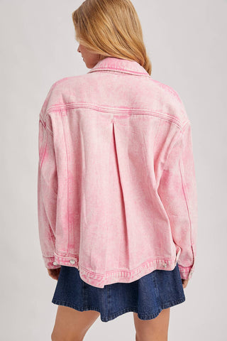 Darby Denim Button Down Oversized Jacket | Black Wash