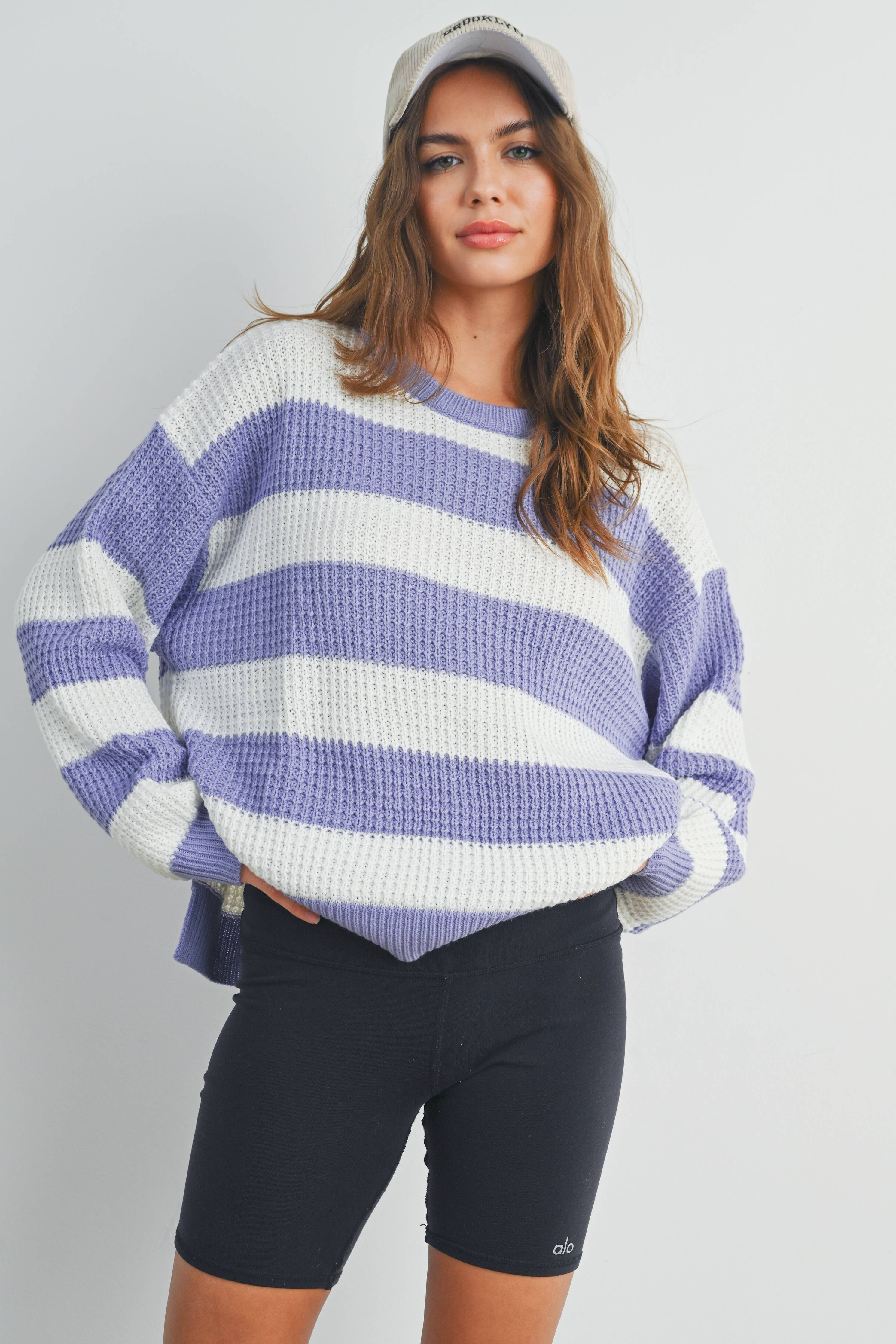 Violet Striped Sweater