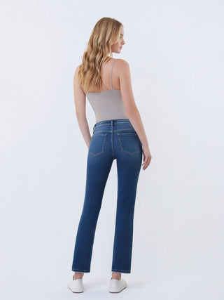 Aura Mid Rise Straight Leg Jeans