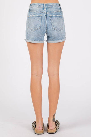 Lauren High Rise Patched Shorts