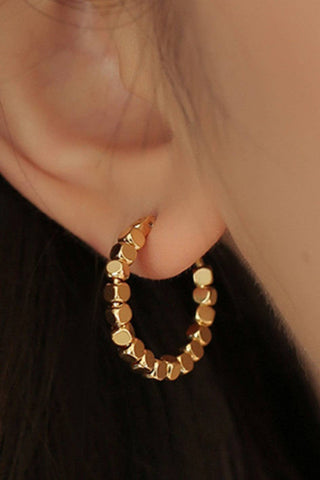 Disc Hoop Earrings | 18K Gold PVD Plated Waterproof Stainless Steel