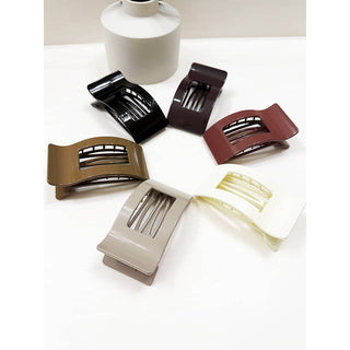 Neutral Tone of Rectangle Flat Hair Claw Clip
