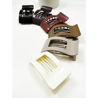 Neutral Tone of Rectangle Flat Hair Claw Clip