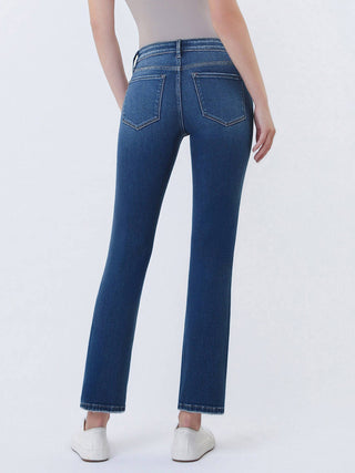 Aura Mid Rise Straight Leg Jeans