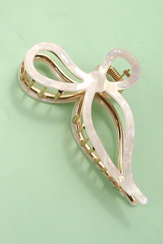 Jumbo Cellulose Bow Hair Claw Clip
