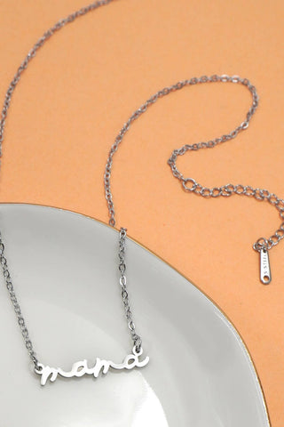 18K Stainless Steel Mama Necklace | Assorted Metal Options