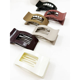 Neutral Tone of Rectangle Flat Hair Claw Clip