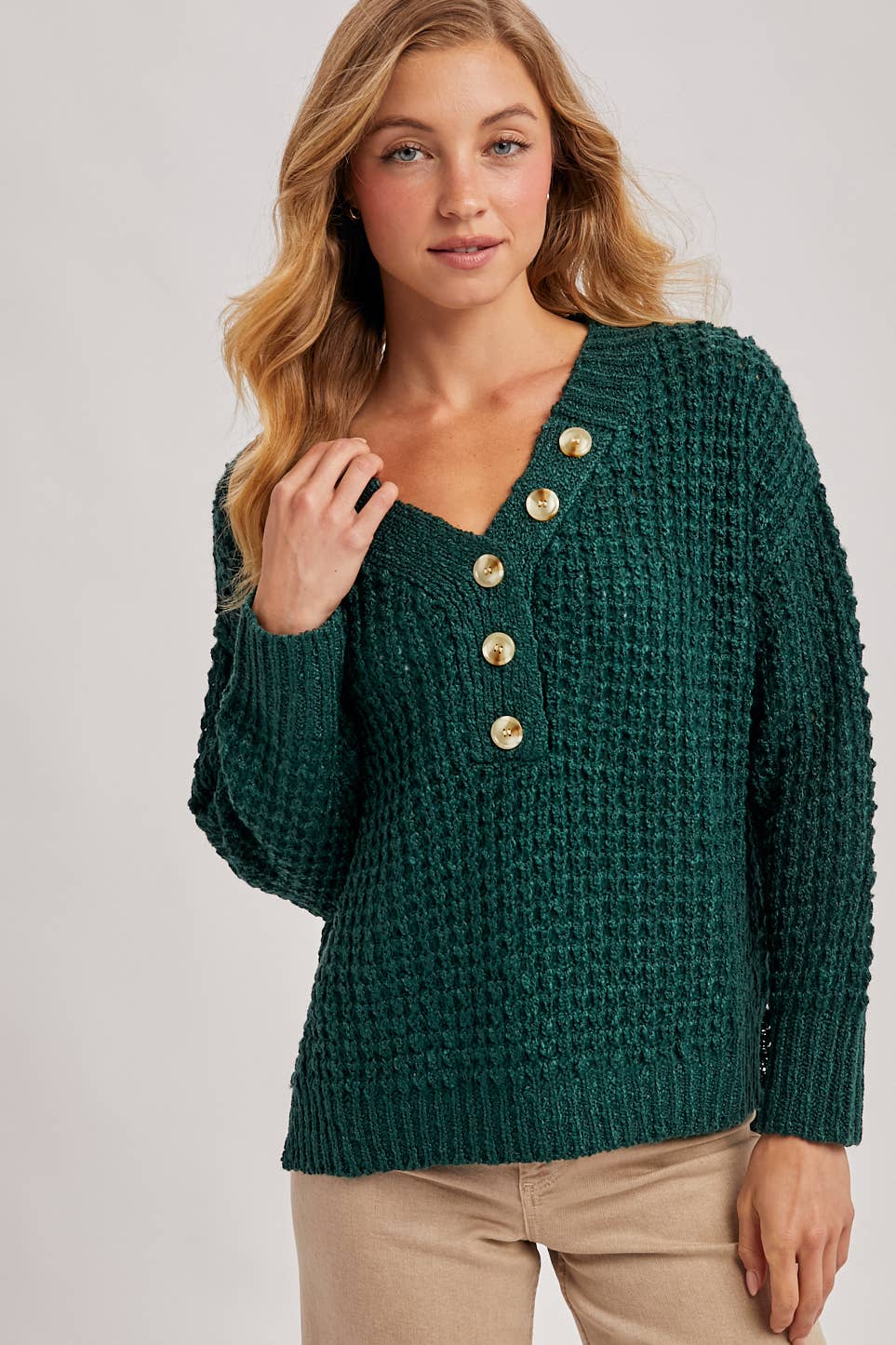 Thalia Thermal Henley | Mocha