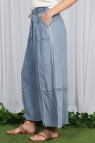 Harper Chambray Palazzo Pants