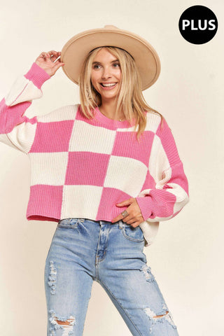 Christie Checker Sweater | Plus Size