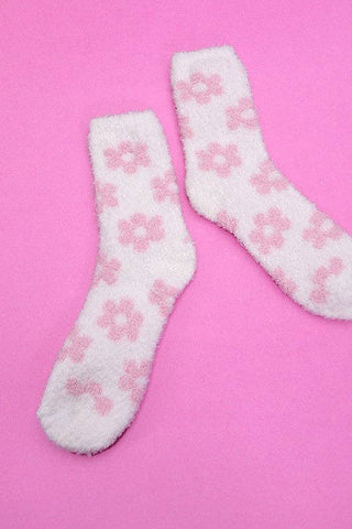 Fleece Plush Daisy Fuzzy Socks