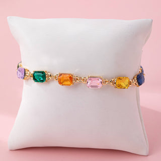 Rainbow Gemstone Tennis Bracelet