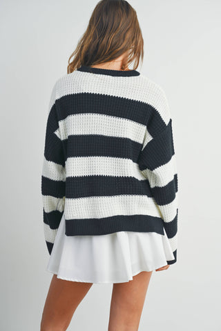 Violet Striped Sweater