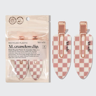 Recycled Plastic XL Creaseless Clips 2pc Set | Terracotta