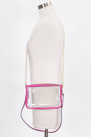 Clear Rectangle Stadium Concert Crossbody Bag | Multiple Color Options
