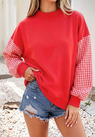 Custom Gingham Mockneck | Preorder