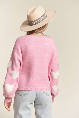 Lovely Heart Lilac Sweater | Plus Size