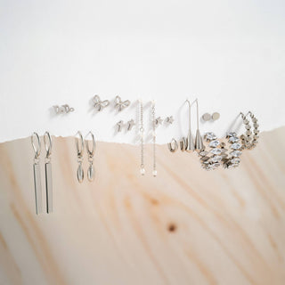 Marquis CZ Stone Hoop Earrings | 18K Gold PVD + Stainless Steel