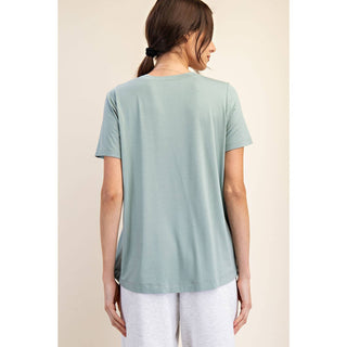 Viscose Modal Short Sleeve Top | Multiple Colors