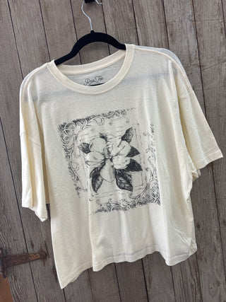 Magnolia Long Crop Top | Natural