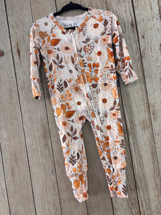 Autumn Floral Bamboo Zippy