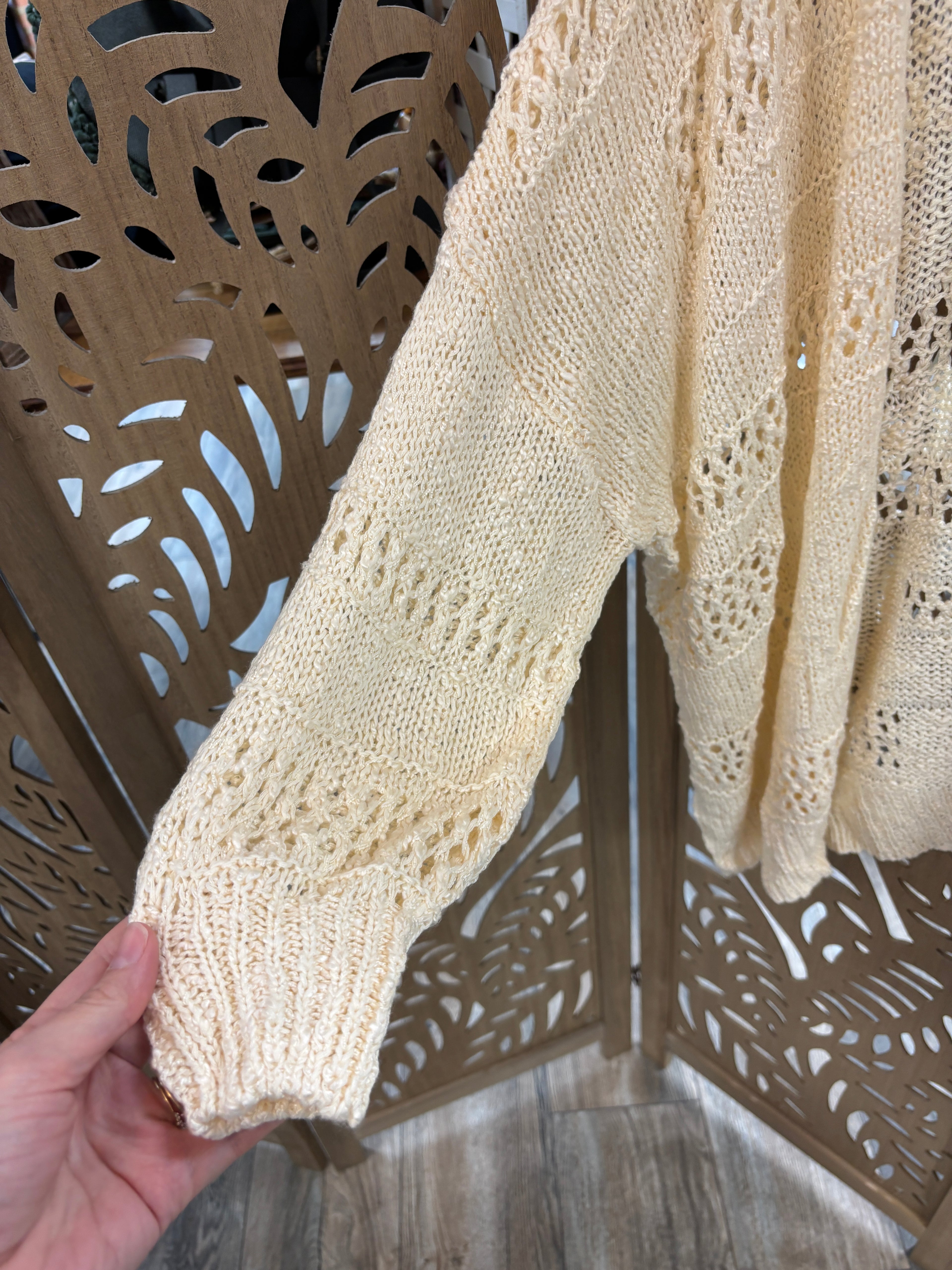 Hollow Knit Cardigan