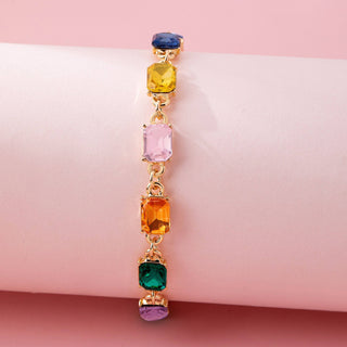 Rainbow Gemstone Tennis Bracelet