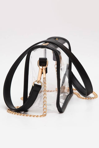 Clear Rectangle Stadium Concert Crossbody Bag | Multiple Color Options