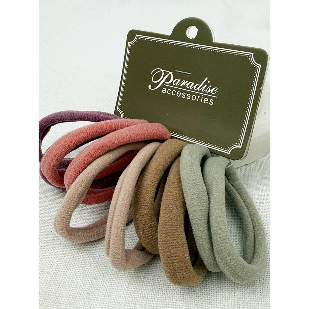 Dusty Color Shades Multicolor Elastic Hair Tie Set