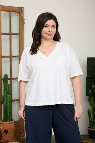 Polly Plus Size Boxy Knit Top | Cocoa