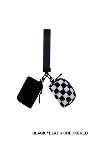 Dual Pouch Wristlet Keychain Wallet | Multiple Options