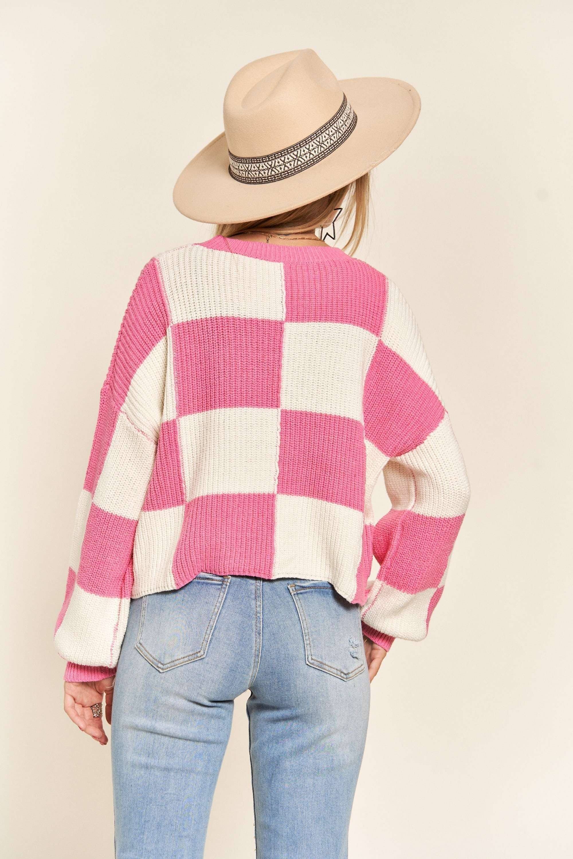 Christie Checker Sweater | Plus Size