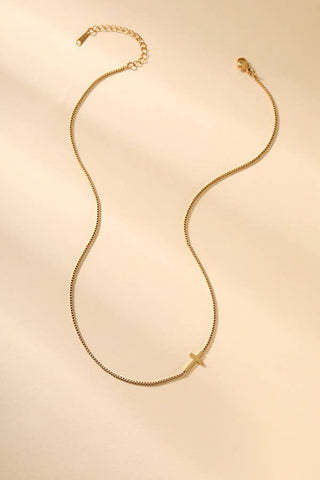 18K Stainless Steel Cross Necklace