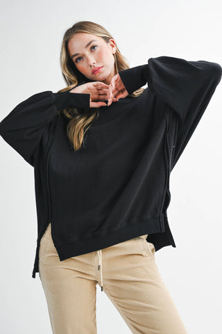 Oversized Seam Detail Pullover | Lilac