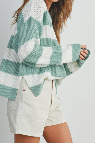 Violet Striped Sweater