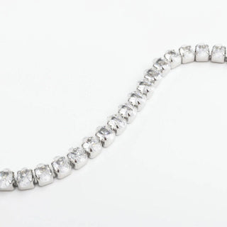 Oval Cubic Zirconia Tennis Chain Bracelet