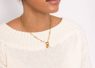 Bow Charm Holder Necklace Gift Set | 18K Gold Stainless Steel
