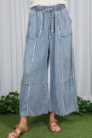 Harper Chambray Palazzo Pants