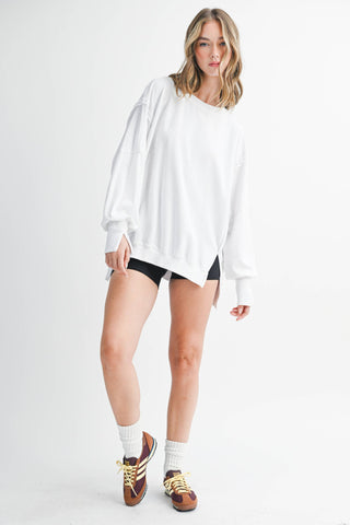 Oversized Seam Detail Pullover | Lilac