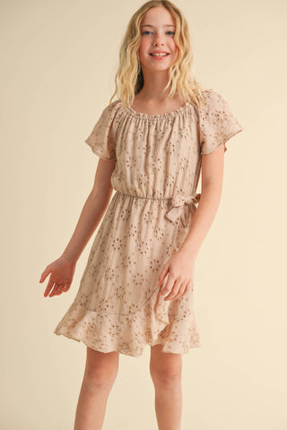 Delilah Tween Faux Wrap Dress
