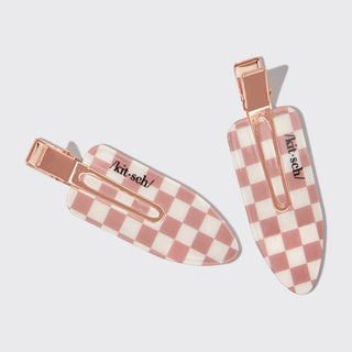 Recycled Plastic XL Creaseless Clips 2pc Set | Terracotta