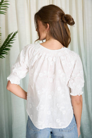 Bethany Plus Size Floral Blouse | Navy