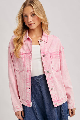 Darby Denim Button Down Oversized Jacket | Black Wash