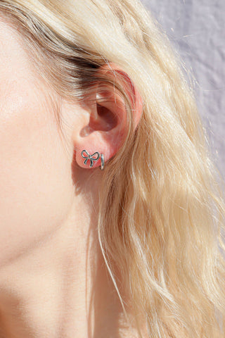Bow Stud Earrings | 18K Gold PVD + Stainless Steel