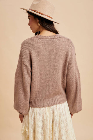 Darling Floral Cardigan | Taupe