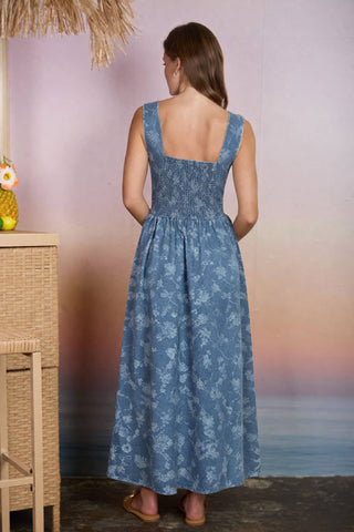 Fiona Floral Jacquard Midi Dress