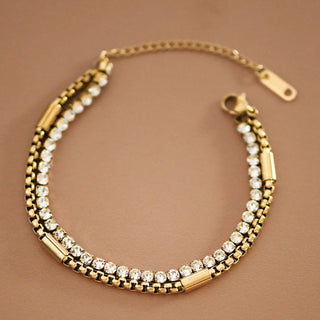 Double Chain Bracelet | 18K Gold Plated Waterproof Stainless Steel