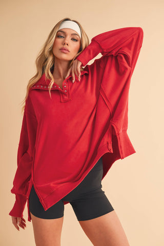 Tamika Henley Sweatshirt | Multiple Colors
